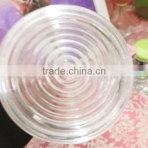 500ml Round Line Shape Clear Glass Material Candle Holder thumbnail-5