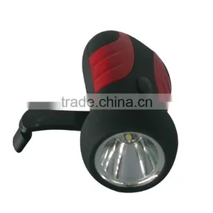 High Power LED Hand Crank Dynamo Flashlight thumbnail-1