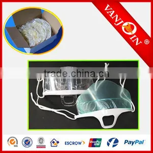Clear Transparent Sanitary Mask With PERMANENT & DOUBLE SIDED Anti-Fog Shield thumbnail-1