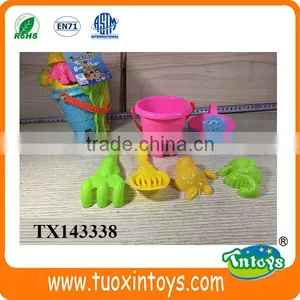 Plastic Summer Toy Sand Beach Bucket Toys Set for Sale 5pcs thumbnail-6