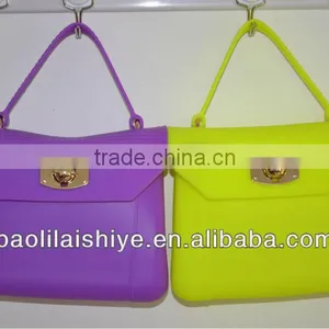 12colors Stock!!! Very New Vogue Silicone Tote Bag thumbnail-1