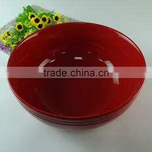 Big Red Ceramic Salad Bowl thumbnail-2