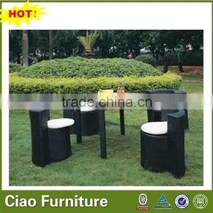 Outdoor Garden Coffee Table Set Rattan Tube thumbnail-1