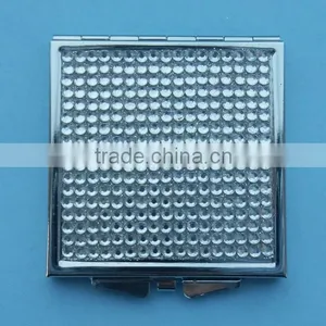 Folding Square Shape Metal Travel Bling Pocket Cosmetic Mirror thumbnail-1