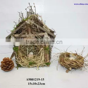 Natural Grass Birdhouse thumbnail-1