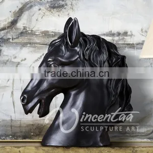 China Supplier Wholesale High Quality Resin Craft Fiberglass Head Horse thumbnail-1