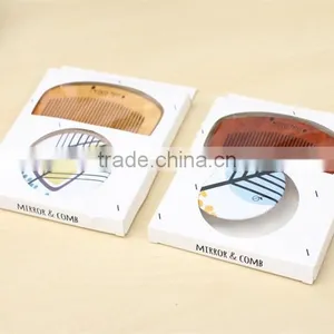 Student Life Supplies Wholesale Strange Tree Mirror Comb Wooden Comb Mirror ML-HZ2399 Tinplate Package thumbnail-2