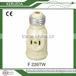 Bakelite &Plastic Lampholder F 226TW E27 thumbnail-1