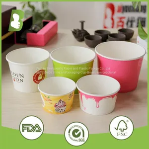 8oz 9oz 10oz 12oz Custom Printed Disposable Ice Cream Paper Cup thumbnail-1