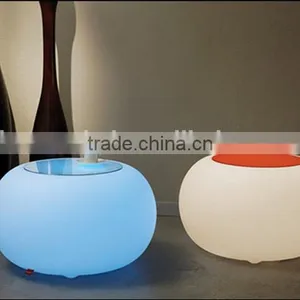 Outdoor and Indoor Plastic RGB 16 Colors Changing Lighting Apple Table Chair for Children thumbnail-2