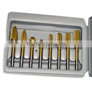 Golden Tungsten Carbide/Ti Coated Bur Set thumbnail-1