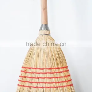 5 Stitches Long Handle Natural Sorghum Corn Broom thumbnail-3