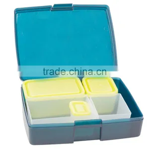 High Quality Multicolor Leak-proof Bento Lunch Box With 5 Removable Containers thumbnail-2