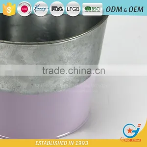 Galvanized Metal Decorative Planters Outdoor Decorative Beautiful Plant Pots thumbnail-4