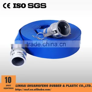 Pvc Lay Flat Pump Water Hose Set Connect With PIN LUG / CAM LOCK Couplings thumbnail-1