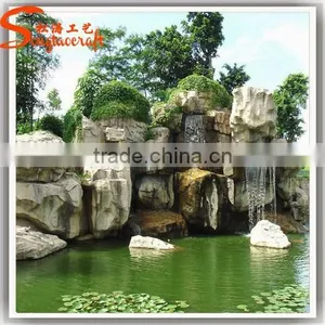 Factory Customized Artificial Fiverglass Decor Rock Waterfall Fountain thumbnail-2