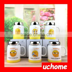 UCHOME Lovely Ceramic Emoji Coffee Mug Wholesale,2017 Popular Ceramic Emoji Mug For Sale thumbnail-4