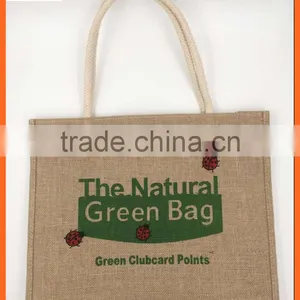 China Used Burlap Jute Bag Enviroment Handle Bag thumbnail-1