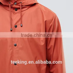Custom Button-up Plain Men's Waterproof Rain Jacket thumbnail-3