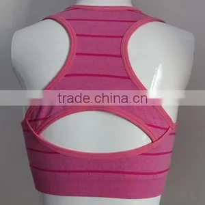 Wholesale Sexy Back Open Ladies Sports Bra/stripe Sports Bra thumbnail-3