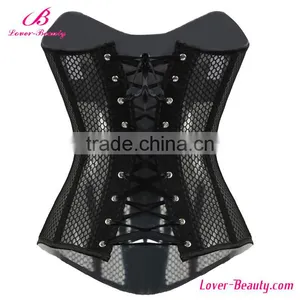 Translucent Printed Sexy Corset Waist Trainer Steel Busk thumbnail-3