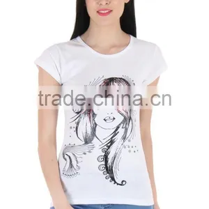 HAODUOYI Summer Woman Fashion O-neck T-shirts Street Style T-shirts Letter Print T-shirts for Wholesale thumbnail-6