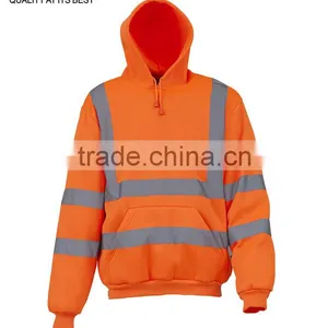 Fleece Inner High Visibility Safety Custom Hoodie thumbnail-2