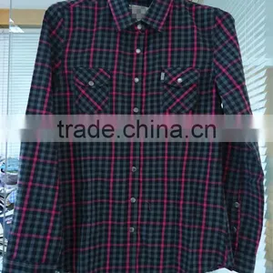 Womens Plaid Dyed Shirt Long Sleeve Shirt With One Chest Pocket,plastic Button Shirt,loose Shirt thumbnail-1