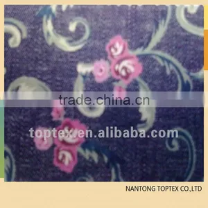 100% Cotton Twill Weave Printed Denim Fabric for Jeans thumbnail-1