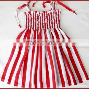 Manufacturer Baby Stripe Frock Bowknot Children's Frilly Elegant Dresses thumbnail-2