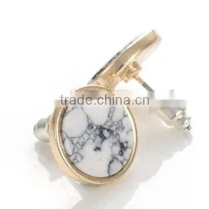Zm34537a Cheap Gold Paletd White Turquoise Earrings Women thumbnail-1