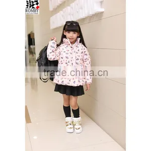 Girls Printing Fabric Winter Jacket Light Down Jacket thumbnail-2