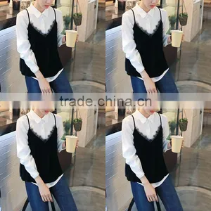 Polyester Crop Top Tank Top2014 New Arrive Women Different Size for Choice & Short Front Long Back Printed thumbnail-2