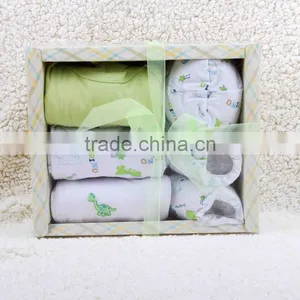 Baby 5pcs Clothing Gift Set Box/baby Wear/cotton Newborn Baby Clothing/baby Garments/child Clothes thumbnail-1