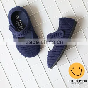 Canvas Fabric Girl Shoes, Magic Hook and Loop Kids Shoes thumbnail-3