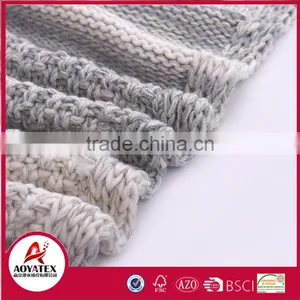 100% Acrylic Very Warm Super Soft Low Price Knitted Blanket thumbnail-5