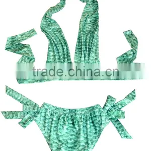 Mermaid Girls Sea Wave Bikini Set Mermaidens Swimsuits and Swimwear thumbnail-1