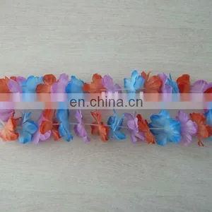 HAWAIIAN MULTI COLOURED FLOWER LEI NECKLACE GARLAND thumbnail-1