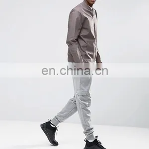 Oversized Woven Crew Sweatshirt With Half Zip thumbnail-4