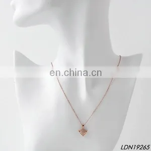 Gold Fox Pendant Necklace With Real Rose Gold Plating thumbnail-1