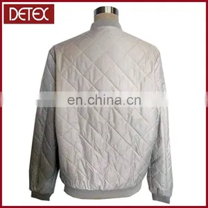 Wholesale Clothing Quilting Women Grey Bomber Jacket thumbnail-3