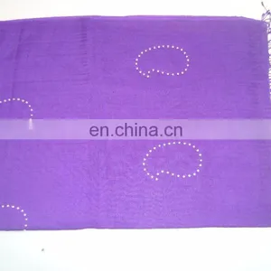 Silk Pashmina Wool Shawls With Crystals thumbnail-3