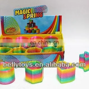 Plastic 4 Different Shape Mix Bright Color Coil Spring Toy thumbnail-1