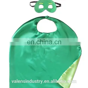 Hot Sell 2017 OEM/ODM Wholesale Custom Logo Design Double Layer Satin Superhero Capes and Mask for Kids Superhero Costumes thumbnail-3