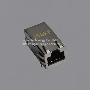 L8AL-1X1T-32A YKGU-4229NL Single Port RJ45 Magnetic Modular Jacks thumbnail-1