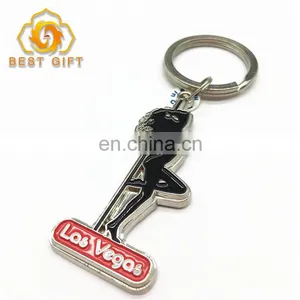 Sex Girl Dancing Customized Printing Black Color Zinc Alloy Metal Keychain thumbnail-2