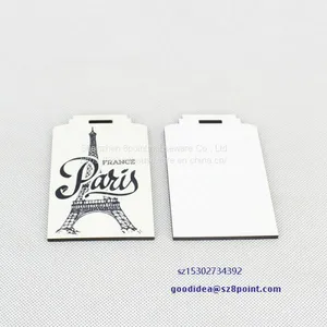 Heat Transfer Cute Suitcase Wooden Luggage Tags Flower Design ID Holder Identifier Luggage Label Gift thumbnail-3