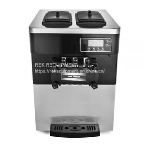 Commercial 3 Flavors Soft Ice Cream Machine 20-28kg/h Cones Maker thumbnail-1