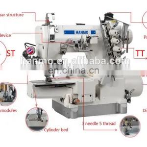HM600D-01PUT-ST DIRECT DRIVE HIGH-SPEED CYLINDER BED PNEUMATIC INTERLOCK SEWING MACHINE WITH AUTO-TRIMMER WITH AUTO-THREAD WIPE thumbnail-2