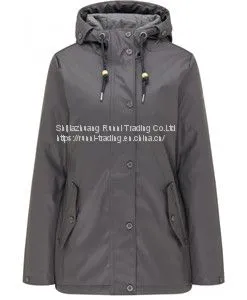 Women’s PU Rain Jacket With Detachable Fleece Jacket Custom Rain Jackets Women Hiking Jacket Wholesaler thumbnail-1